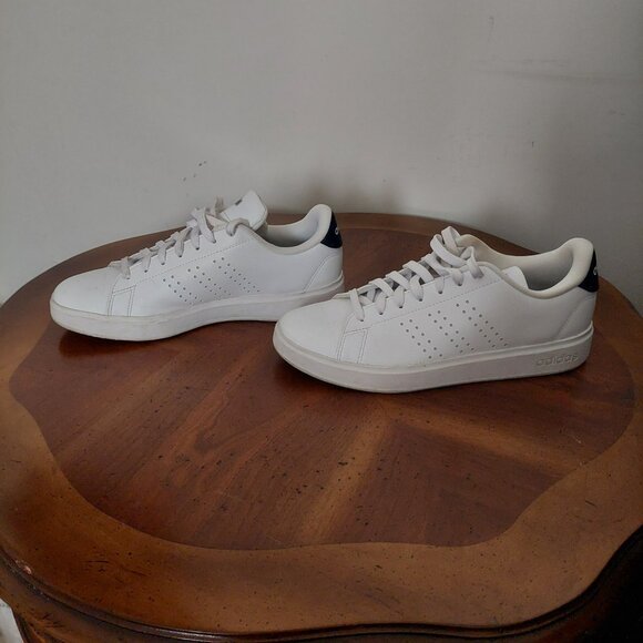 Adidas Advantage 2.0 Women Tennis Shoes White Navy Blue Lace Up Comfort Sz 7 EUC - Picture 3 of 11
